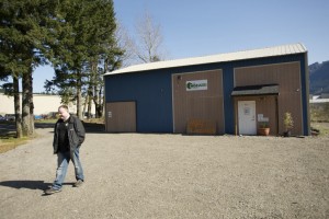 (Tim Dudley, the chairman of The Cannabis Corner's governing board, gives a tour of city-owned pot shop just before its opening in March. The store is struggling to break even in its first two months, but leaders are hopeful for a recovery during the busy summer tourist season. -Steven Lane/The Columbian)
