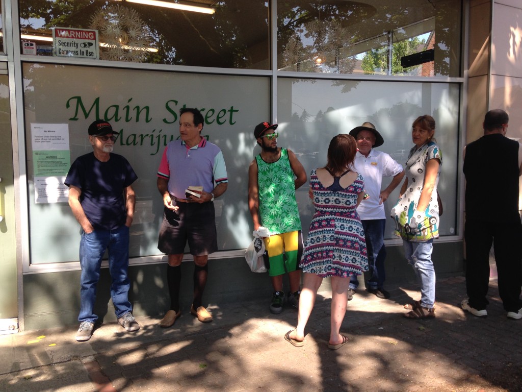 (Customers have frequently lined the block around Main Street Marijuana to buy new products)