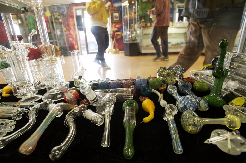 (Pipes at Mary Jane's House of Glass. -Steven Lane/The Columbian)